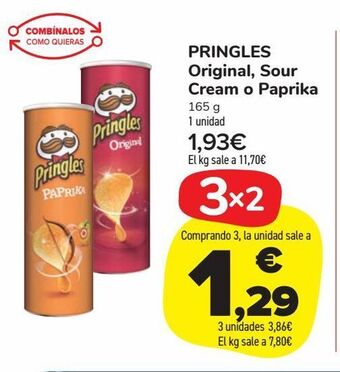 Carrefour Market Pringles original, sour cream o paprika oferta