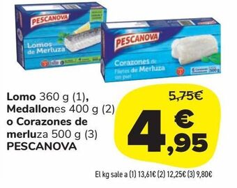 Carrefour Market Lomo, medallones o corazones de merluza pescanova oferta