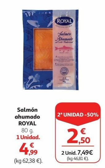 Alcampo Salmón ahumado royal oferta