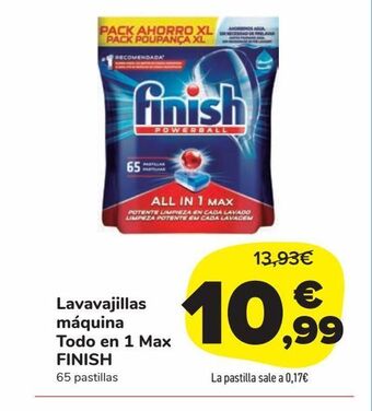 Carrefour Market Lavavajillas máquina todo en 1 max finish oferta