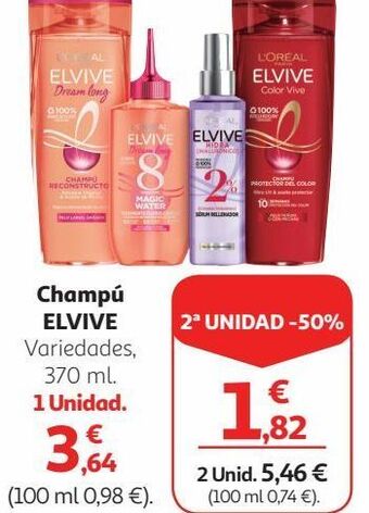 Alcampo Champú elvive oferta
