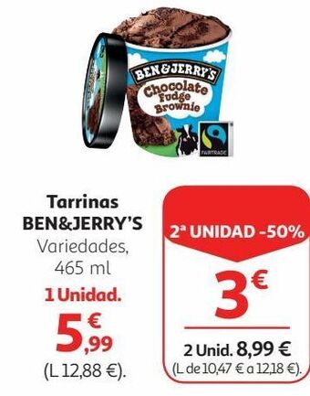 Alcampo Tarrina de helado ben & jerry's oferta