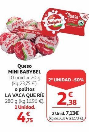 Alcampo Queso mini babybel oferta