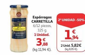 Alcampo Espárragos blancos carretilla oferta