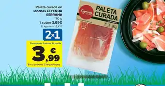 Carrefour Paleta curada en lonchas leyenda serrana oferta