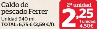 La Sirena Caldo de pescado oferta