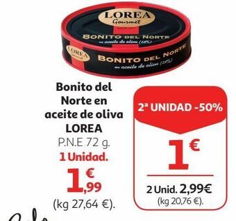 Alcampo Bonito del norte en aceite de oliva oferta