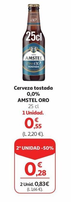 Alcampo Cerveza sin alcohol amstel oferta