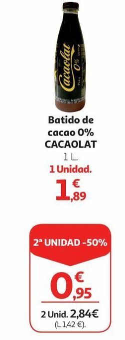 Alcampo Batido de chocolate cacaolat oferta