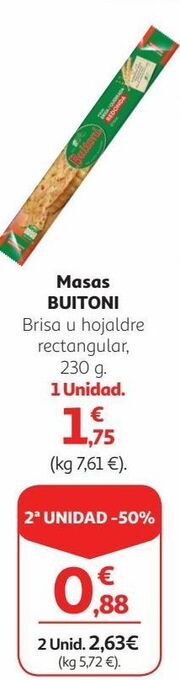 Alcampo Masas buitoni oferta