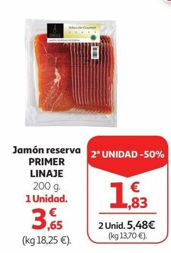 Alcampo Jamón reserva oferta