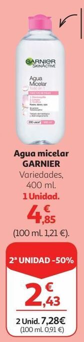 Alcampo Desmaquillante garnier oferta