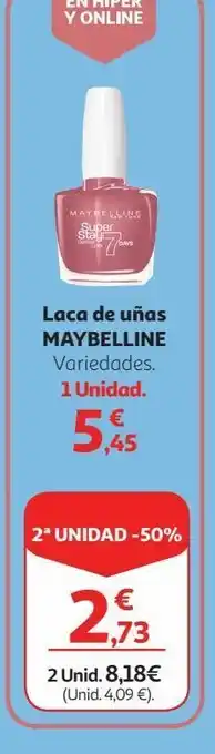 Alcampo Esmalte de uñas maybelline oferta