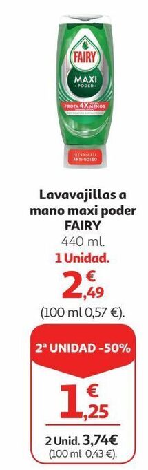 Alcampo Lavavajillas fairy oferta