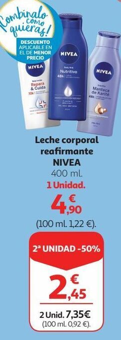 Alcampo Leche corporal nivea oferta