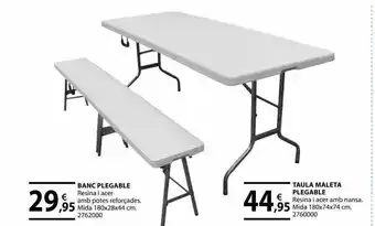 Fes Més Banc Plegable O Taula Maleta Plegable oferta