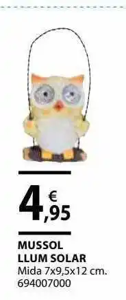 Fes Més Mussol Llum Solar oferta