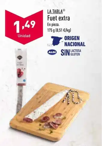 ALDI La Tabla Fuet extra 175g oferta