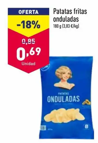 ALDI Patatas fritas onduladas 180g oferta