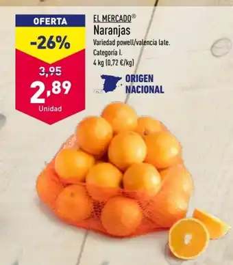 ALDI El Mercado Naranjas 4 kg oferta
