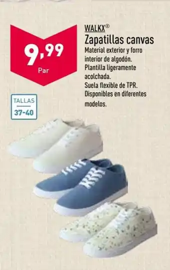 ALDI Walkx Zapatillas canvas Tallas 37 - 40 oferta