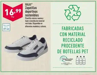 ALDI Walkx Zapatillas deportivas sostenibles Tallas 37-43 oferta