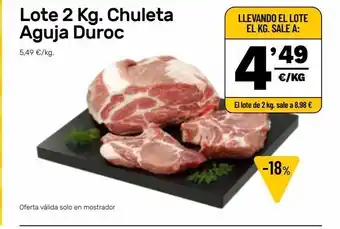 AhorraMas Lote 2kg chuleta aguja duroc oferta