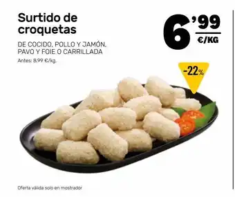 AhorraMas Surtido de croquetas (de cocido, pollo y jamón, pavo y foie o carrillada) oferta