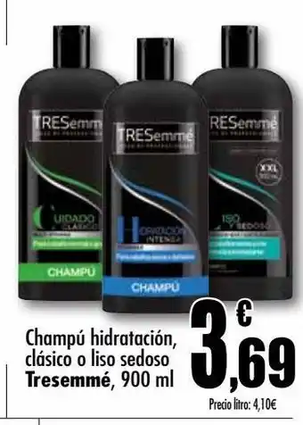 Unide Supermercados Champú hidratación clásico o liso sedoso tresemmé, 900 ml oferta