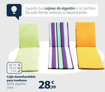 Alcampo Cojín de tumbona oferta