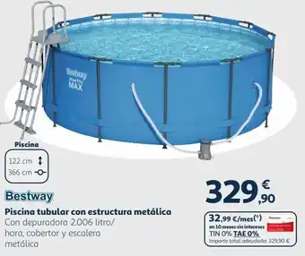 Alcampo Piscina tubular bestway oferta