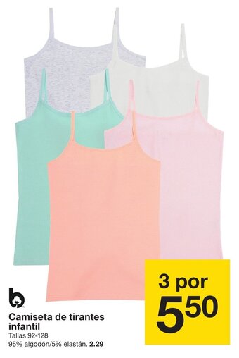 Zeeman Camiseta de tirantes infantil Tallas 92-128 oferta