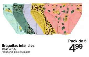 Zeeman Braguitas infantiles Tallas 92-128 oferta