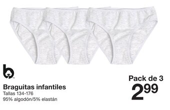 Zeeman Braguitas infantiles Tallas 134-176 oferta