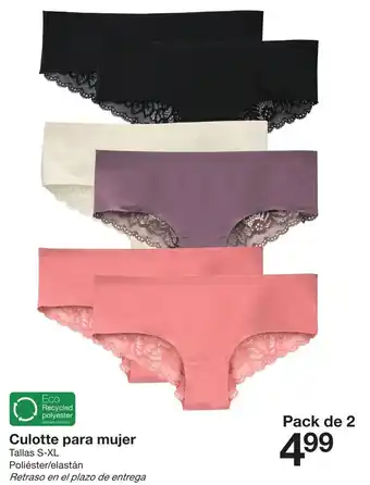 Zeeman Culotte para mujer Tallas S-XL oferta