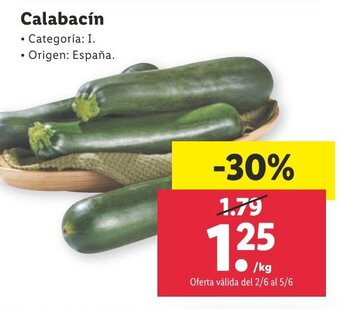 Lidl Calabacín oferta