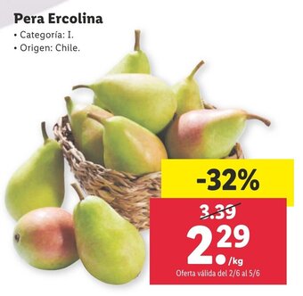 Lidl Pera Ercolina oferta
