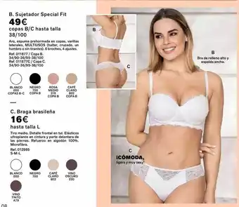 Leonisa Sujetador Special Fit Braga Brasileña 012985 oferta