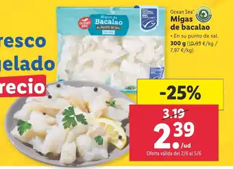 Lidl Ocean Sea Migas de bacalao 300 g oferta
