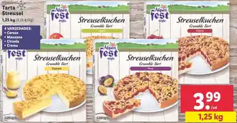 Lidl Alpenfest Tarta Streusel 1,25 kg oferta