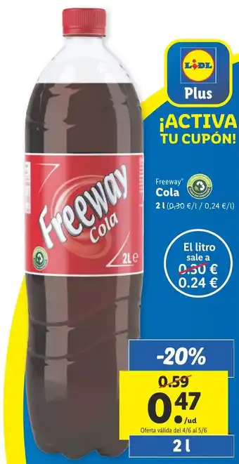 Lidl Freeway Cola 2 l oferta