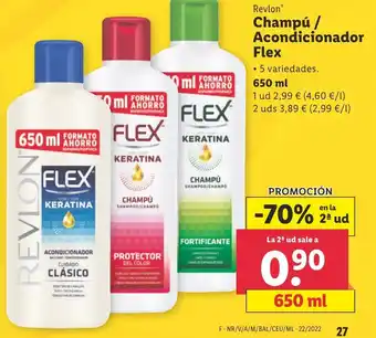 Lidl Revlon Champú/Acondicionador Flex 650 ml oferta