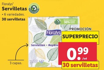 Lidl Floralys Servilletas oferta
