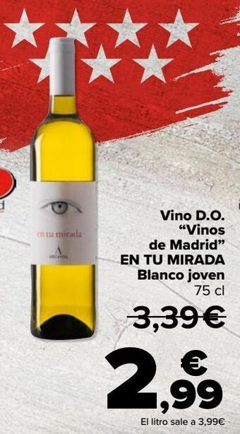 Carrefour Vino d.o. "vinos de madrid" en tu mirada blanco joven oferta