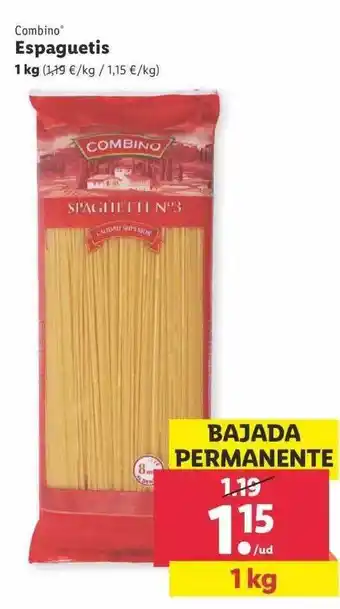 Lidl Combino Espaguetis oferta