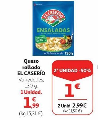 Alcampo Queso rallado el caserío oferta