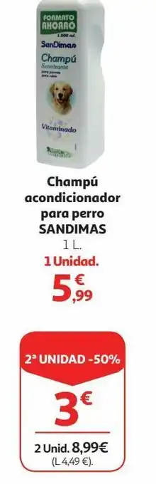 Alcampo Champú para perros sandimas oferta