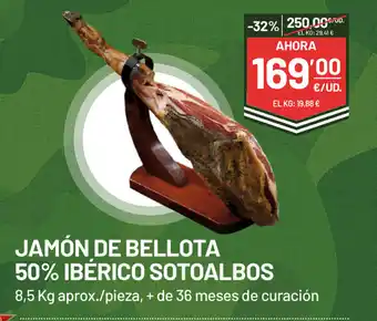 AhorraMas Jamón De Bellota 50% Ibérico Sotoalbos oferta