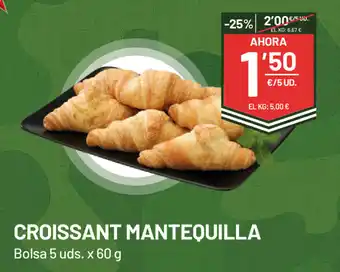 AhorraMas Croissant Mantequilla Bolsa 5 uds. x 60g oferta