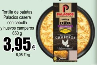 FROIZ Tortilla de Patatas Palacios Casera Con Cebolla y Huevos Camperos 650 g oferta